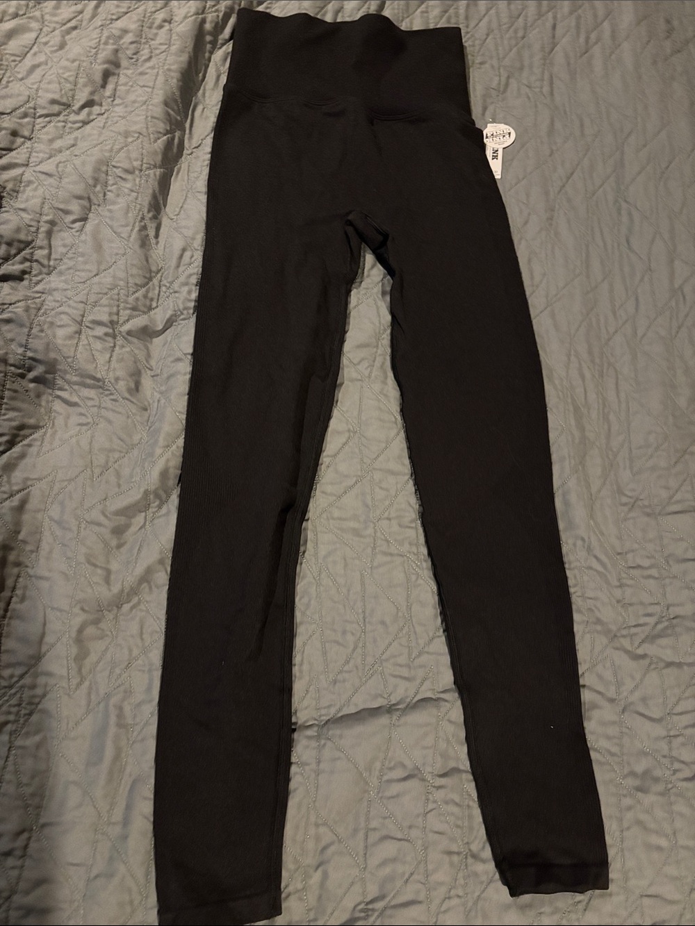 NWT Victoria Secret Pink Black High-Waist Leggings XS